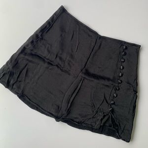 ZARA Satin Effect Mini Skirt with buttons on side | NEVER WORN